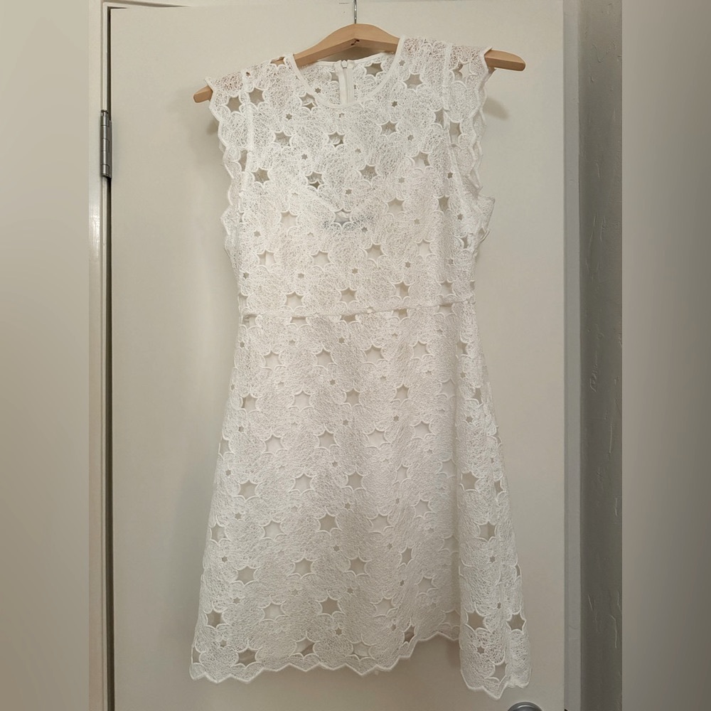 Brand: Zara Women, Size: S, Style & Color: white star cut out dress